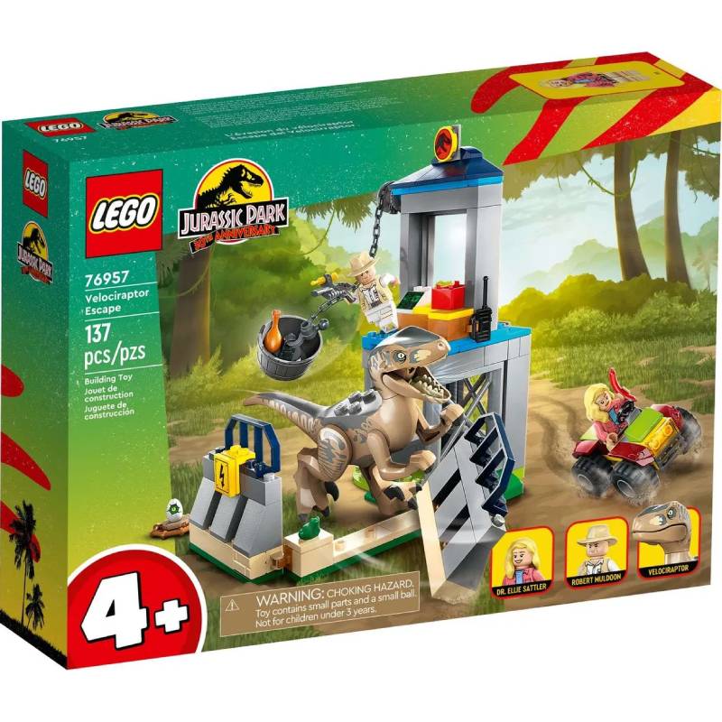 Конструктор Lego Jurassic World Побег велоцираптора 137 дет. 76957