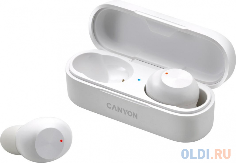 Canyon TWS-1 Bluetooth headset, with microphone, BT V5.0, Bluetrum AB5376A2, battery EarBud 45mAh*2+Charging Case 300mAh, cable length 0.3m, 66*28*24m