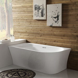 Акриловая ванна BelBagno 170x78 правая, слив-перелив хром (BB410-1700-780-R)