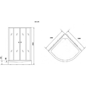 Душевая кабина Grossman GR-170 100x100x205