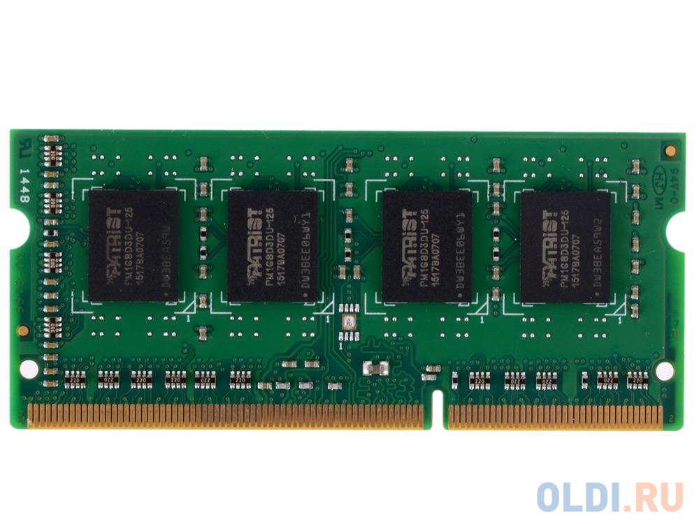 Оперативная память для ноутбука Patriot PSD38G16002S SO-DIMM 8Gb DDR3 1600 MHz PSD38G16002S