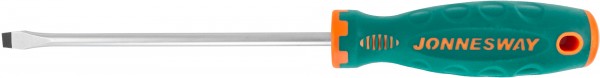 Отвертка плоская SL8x175мм, кремнийхромованадиевая сталь, магнитный наконечник, прорезиненная рукоять, Jonnesway ANTI-SLIP GRIP D71S8175 (46134)