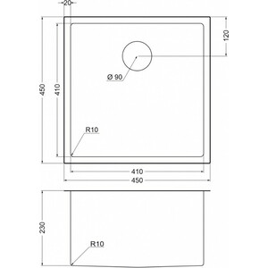 Кухонная мойка EMAR EMB-113 PVD Nano Satine в Москвe