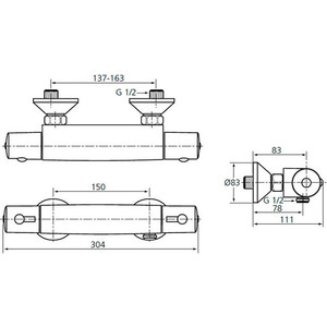 Термостат для душа Ideal Standard Ceratherm 50 (A6367AA)