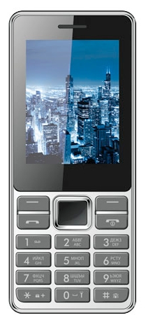 Мобильный телефон VERTEX D514, 2.4" TN, 2-Sim, 2400 мА·ч, черный/серебристый