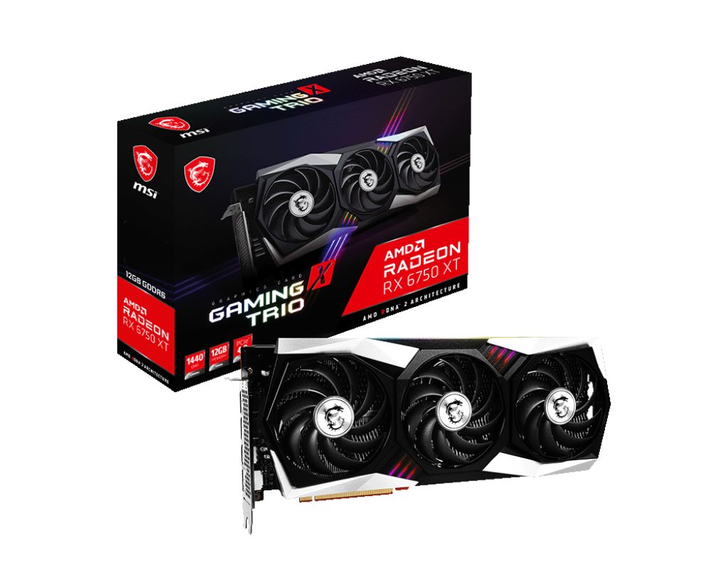 Видеокарта MSI Radeon RX 6750 XT GAMING X TRIO 12G