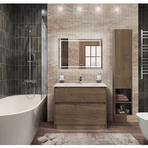 Тумба с раковиной BelBagno Kraft 60х46 Rovere Tabacco (KRAFT-600-2C-PIA-RT, BB600ETL)