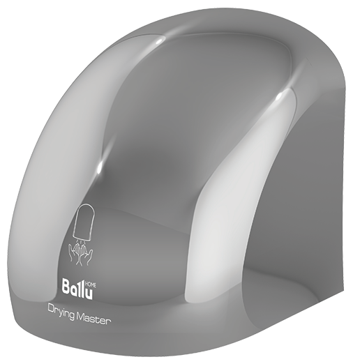 Сушилка для рук Ballu BAHD-2000DM, 2кВт, 15 м/с, автовключение, антивандальная, Хром (693327)