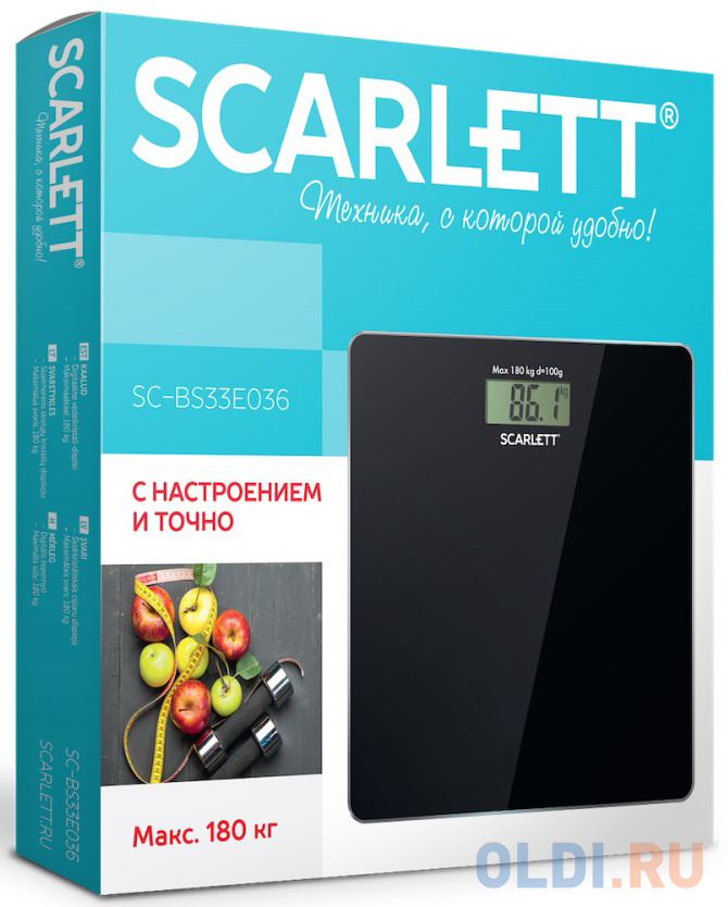 Весы напольные Scarlett SC-BS33E036 чёрный