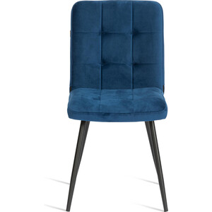 Стул обеденный TetChair Medeo, разборный, велюр, 47х56х89, Blue (синий)