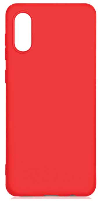 Чехол DF для Samsung Galaxy A02 с микрофиброй Silicone Red sOriginal-27