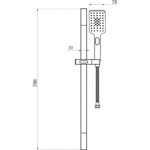 Душевой гарнитур Bravat Source Black черный (D170BW-ENG)