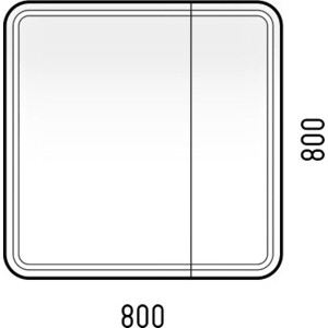 Шкаф-зеркало Corozo Алабама 80 универсальное, белое (SD-00000902)