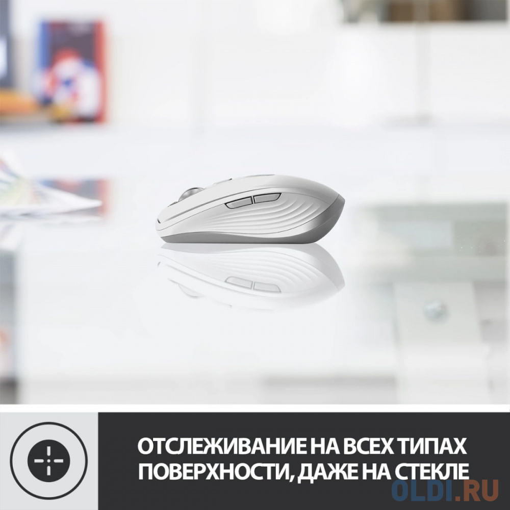 Мышь беспроводная Logitech MX Anywhere 3 серый USB + Bluetooth