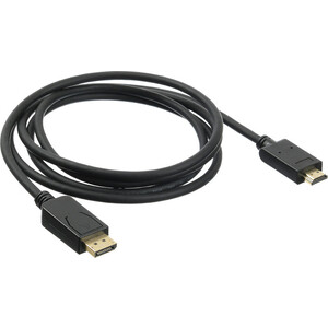 Кабель аудио-видео Buro v. 1.2 DisplayPort (m)/HDMI (m) 2м. Позолоченные контакты черный (BHP DPP_HDMI-2)