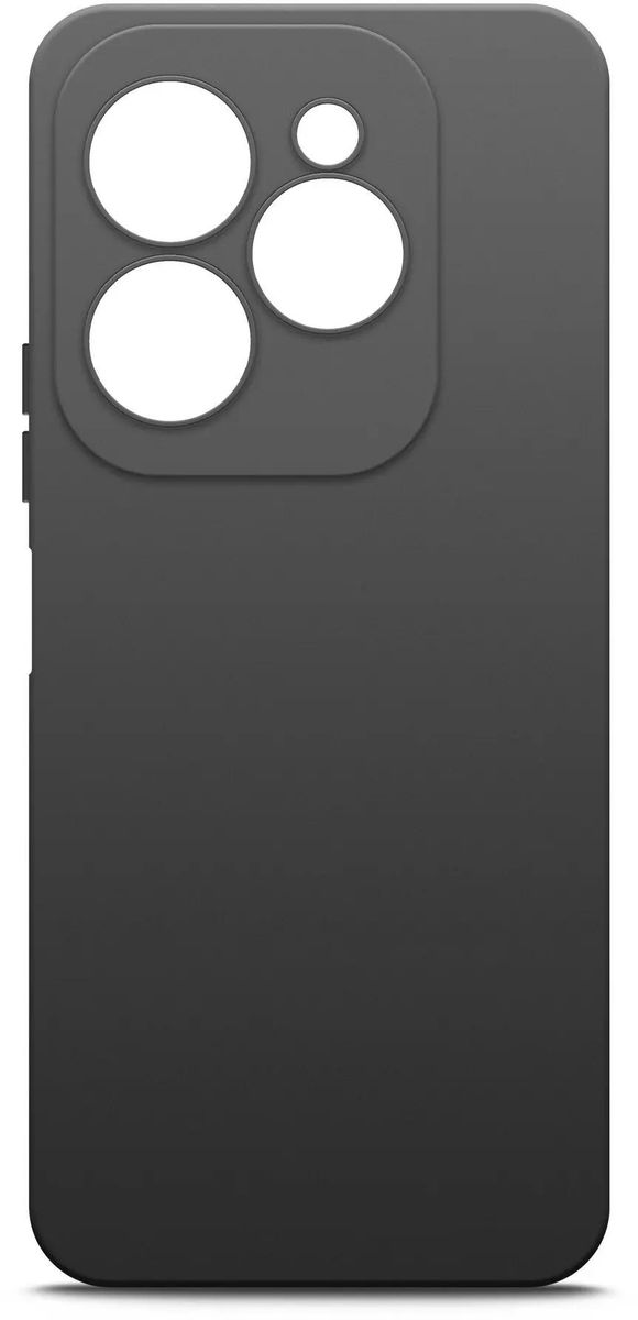 Чехол-накладка BoraSCO для смартфона Infinix Hot 40, силикон, черный (72732)