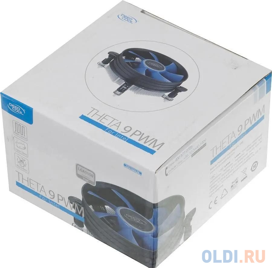 Вентилятор для процессора Deepcool THETA 9 PWM Socket 115X, 90mm, 3200rpm, 41.3 дБ, 95W, PWM 4-pin, Al (DP-ICAP-T9P)