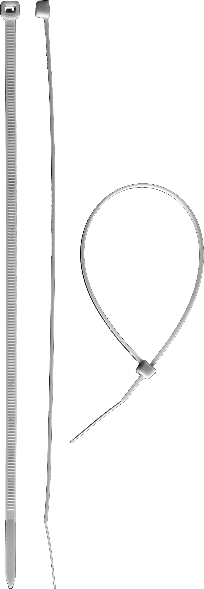 Стяжка ЗУБР КС-Б1, 9мм x 450мм, 50шт., белый (309010-90-450)