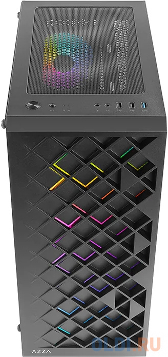 Корпус Azza Spectra черный без БП ATX 7x120mm 2x140mm 2xUSB2.0 1xUSB3.0 audio bott PSU в Москвe