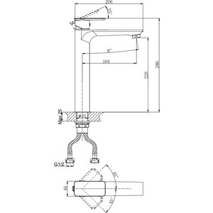 Смеситель для раковины Rush Bruny хром (BR4335-11)