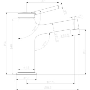 Смеситель для раковины Lemark Minima хром (LM3806C) в Москвe