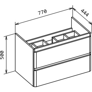 Тумба под раковину BelBagno Albano-Cer 80 Bianco Lucido (ALBANO-CER-800-2C-SO-BL)