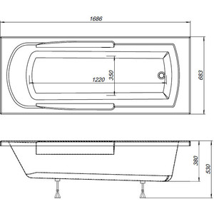 Акриловая ванна Aquanet Extra 170x70 с каркасом и панелью (205482, 206341) в Москвe