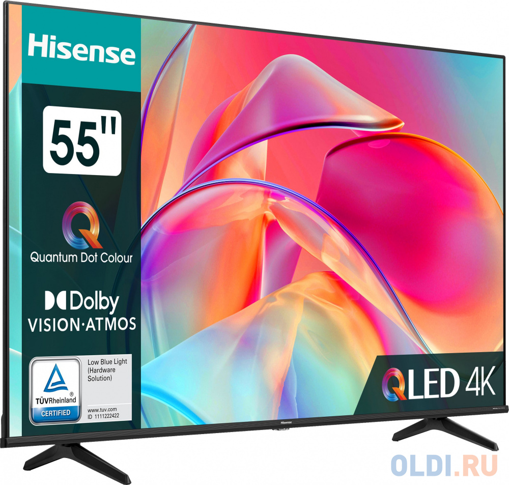 Телевизор QLED Hisense 55" 55E7KQ черный 4K Ultra HD 60Hz DVB-T DVB-T2 DVB-C DVB-S DVB-S2 WiFi Smart TV в Москвe