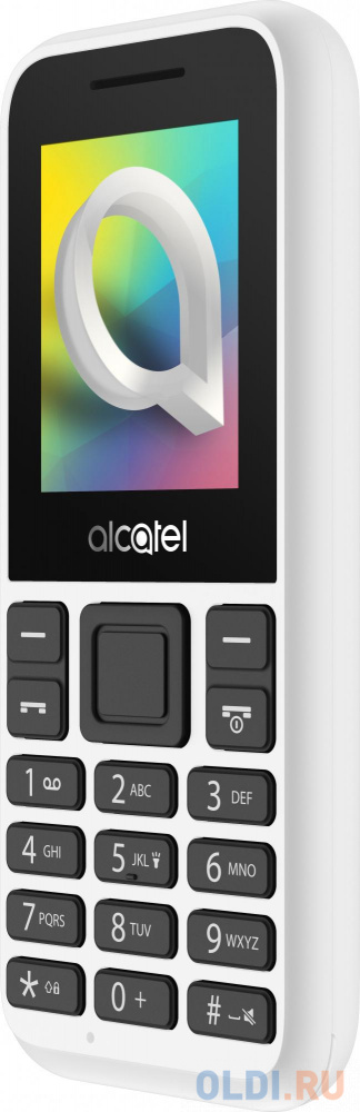 Мобильный телефон Alcatel 1068D белый моноблок 2Sim 1.8" 128x160 Nucleus 0.08Mpix GSM900/1800 GSM1900 MP3 FM microSD max32Gb