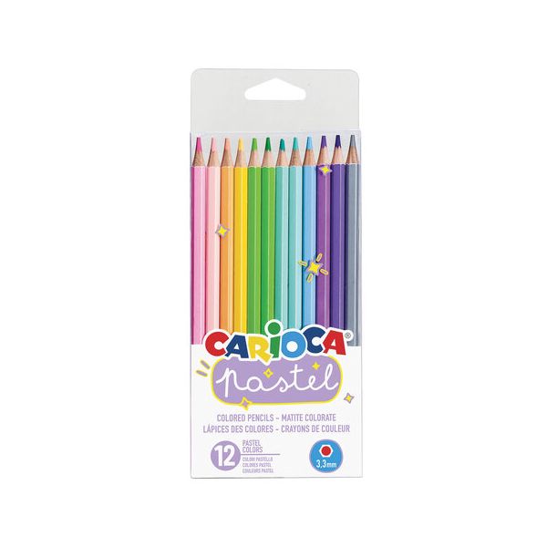 Карандаши цветные Carioca Pastel 12 цветов 43034 (12 шт. в уп-ке)