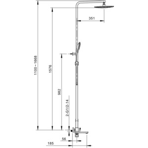 Душевая система Gappo G2417-6 черная (6959477656392) в Москвe