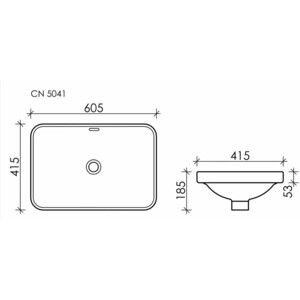 Раковина встраиваемая Ceramicanova Element 61х42 (CN5041)