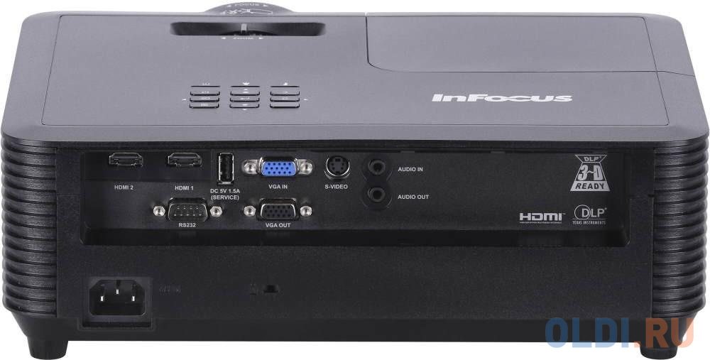 INFOCUS IN116bb {DLP 3800Lm WXGA (1.54-1.72:1) 30000:1 2xHDMI1.4 D-Sub S-video AudioIn AudioOut USB-A(power) 10W 2.6 кг}