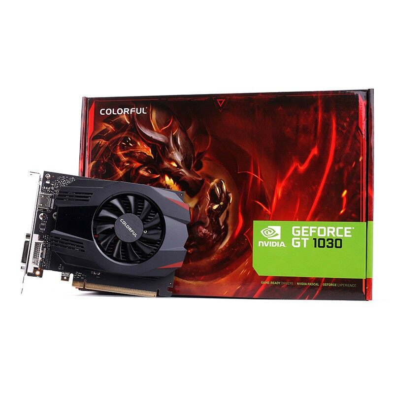 Видеокарта Colorful NVIDIA GeForce GT 1030 V3-V, 2Gb DDR4, 64 бит, PCI-E, VGA, HDMI, Retail (GT1030 2G V3-V)