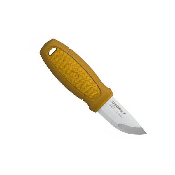 Нож Morakniv Eldris, нержавеющая сталь, цвет желтый, ножны, шнурок, огниво