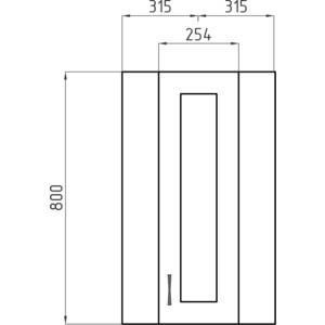 Шкафчик Style line Эко 30 угловой, белый (4650134471342)