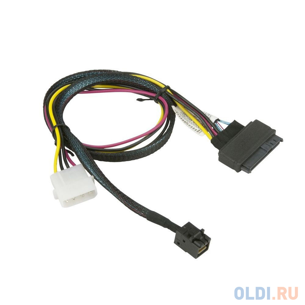 Кабель SuperMicro CBL-SAST-0957  MiniSAS HD SFF-8643 to U.2 PCIE SFF-8639 with Power Cable 55cm в Москвe