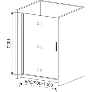 Душевая дверь Good Door Fantasy DR 90х185 прозрачная, хром (DR-90-C-CH) в Москвe