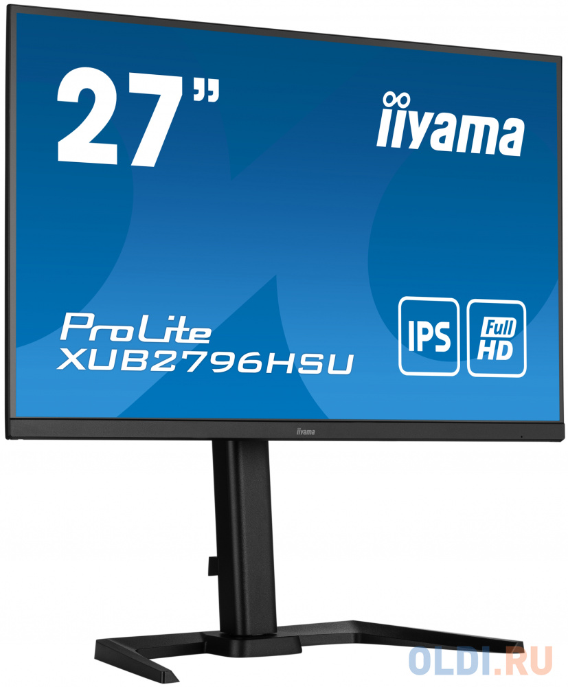 Монитор LCD 27'' 16:9 1920х1080(FHD) IPS, nonGLARE, 250cd/m2, H178°/V178°, 1000:1, 80M:1, 16,7 миллионов цветов, 1ms, VGA, HDMI, DP, USB-Hub