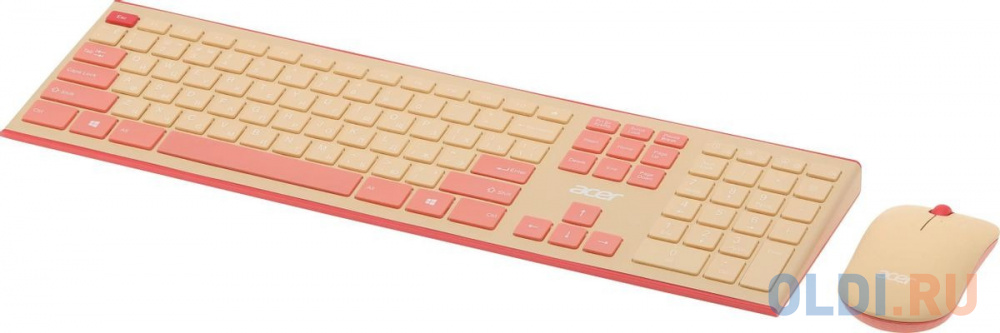 Клавиатура+мышь Acer OCC205 Wireless Beige/Pink