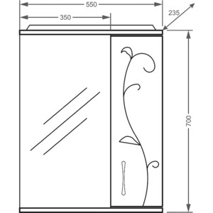 Зеркало Stella Polar Фантазия 55/C с подсветкой (SP-00000224)