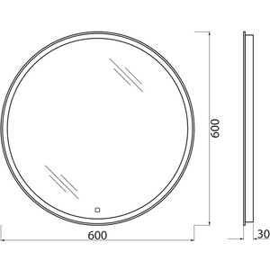 Зеркало BelBagno Spc-Rng 60 с подсветкой, сенсор (SPC-RNG-600-LED-TCH)