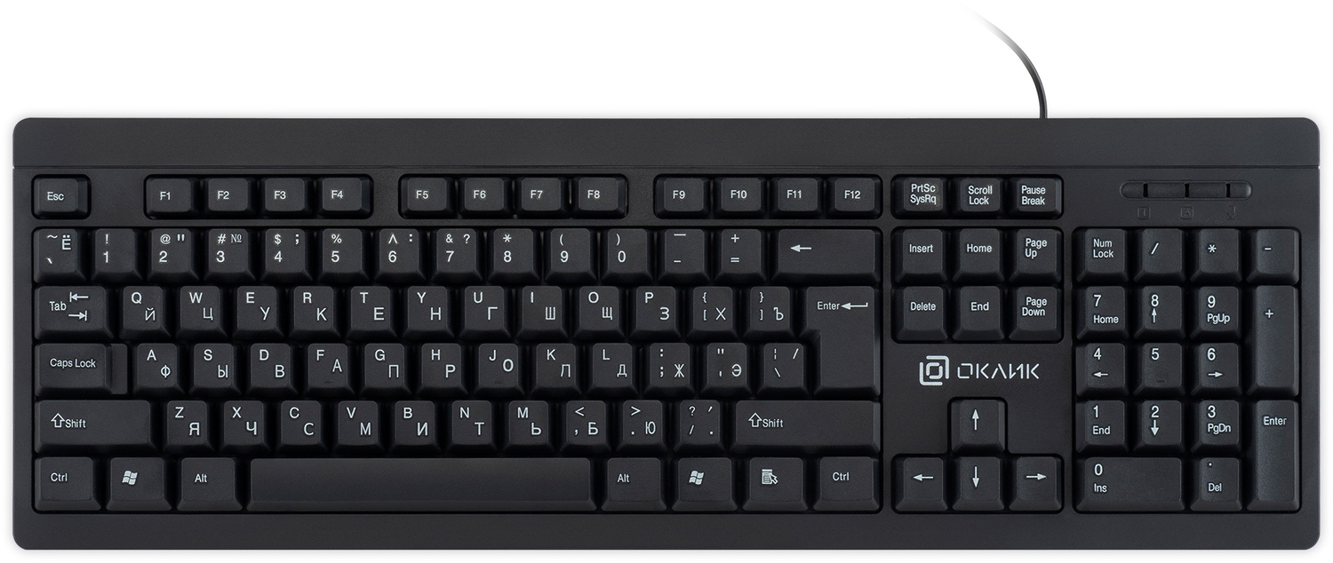 Клавиатура Oklick 95M черный USB (1788106)