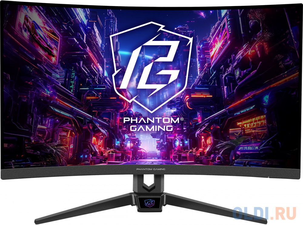 Монитор 27&amp;quot; ASRock Phantom Gaming PG27FRS1A Black (VA, 1920x1080, HDMI+HDMI+DP, 1 ms, 178°/178°, 300 cd/m, 3000:1, 280Hz, HDR10, MM, Curved 1