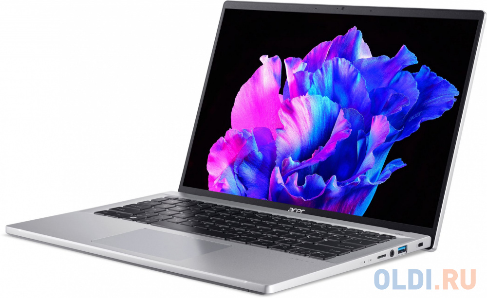 Ноутбук Acer Swift Go 14 SFG14-71-51EJ Ryzen 5 7530U 16Gb SSD512Gb AMD Radeon 14" OLED 2.8K (2880x1800) Windows 11 Home silver WiFi BT Cam (NX.KM