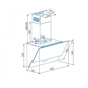 Вытяжка Cata AG4-A600 GBK