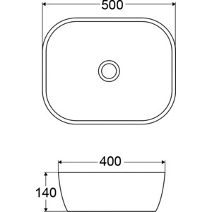 Раковина-чаша BelBagno 50х40 бежевая матовая (BB1302-H316) в Москвe