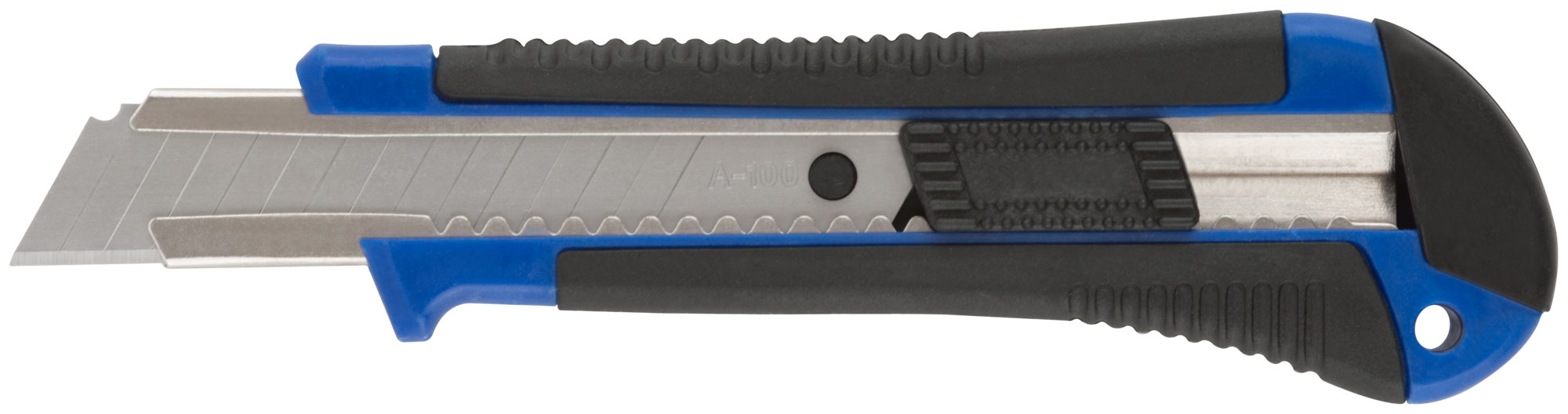 Нож технический MOS пластиковый обрезиненный 18 мм 10197М