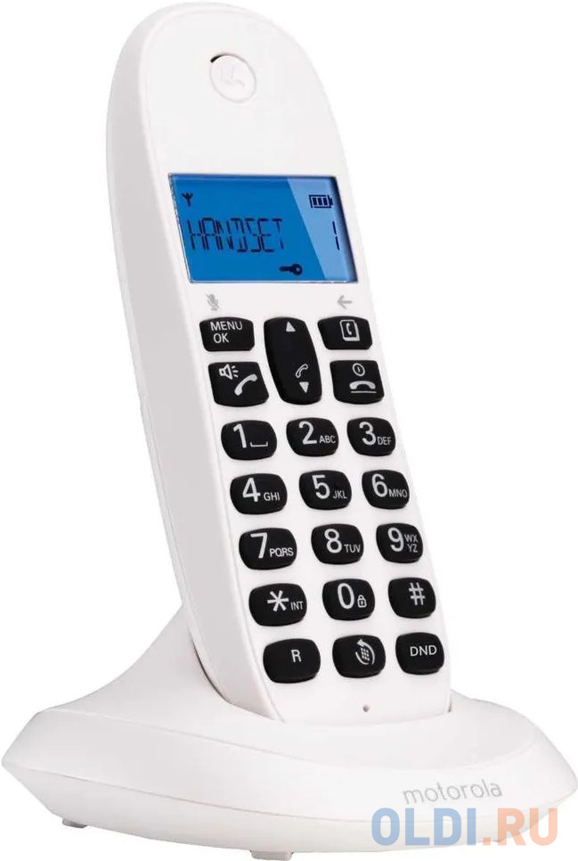 Р/Телефон Dect Motorola C1001СB+ белый АОН