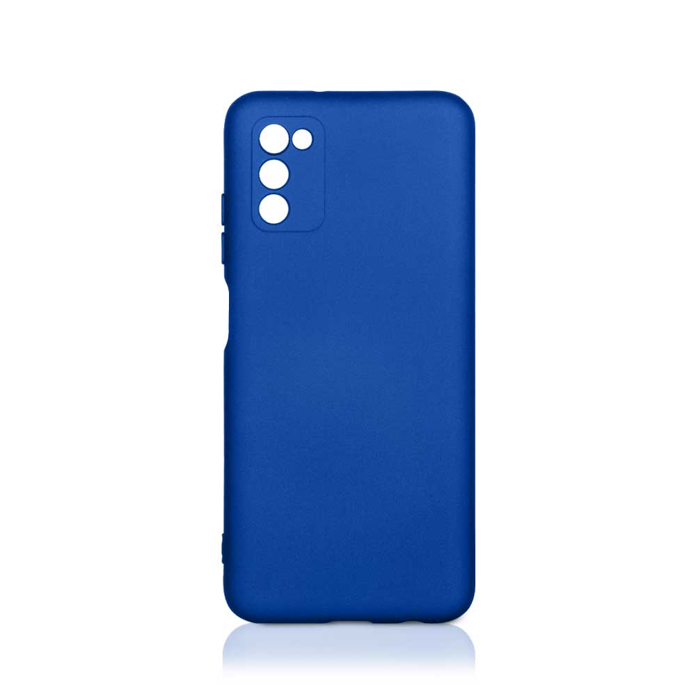 Чехол DF для Samsung Galaxy A03s с микрофиброй Silicone Blue sOriginal-26